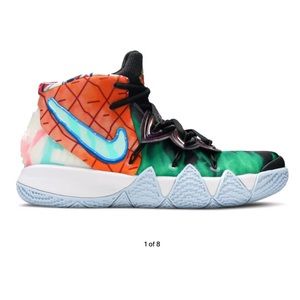 Nike Kyrie Pineapple Graffiti Athletic Running High Top Shoes Big Kids 3 3.5 4